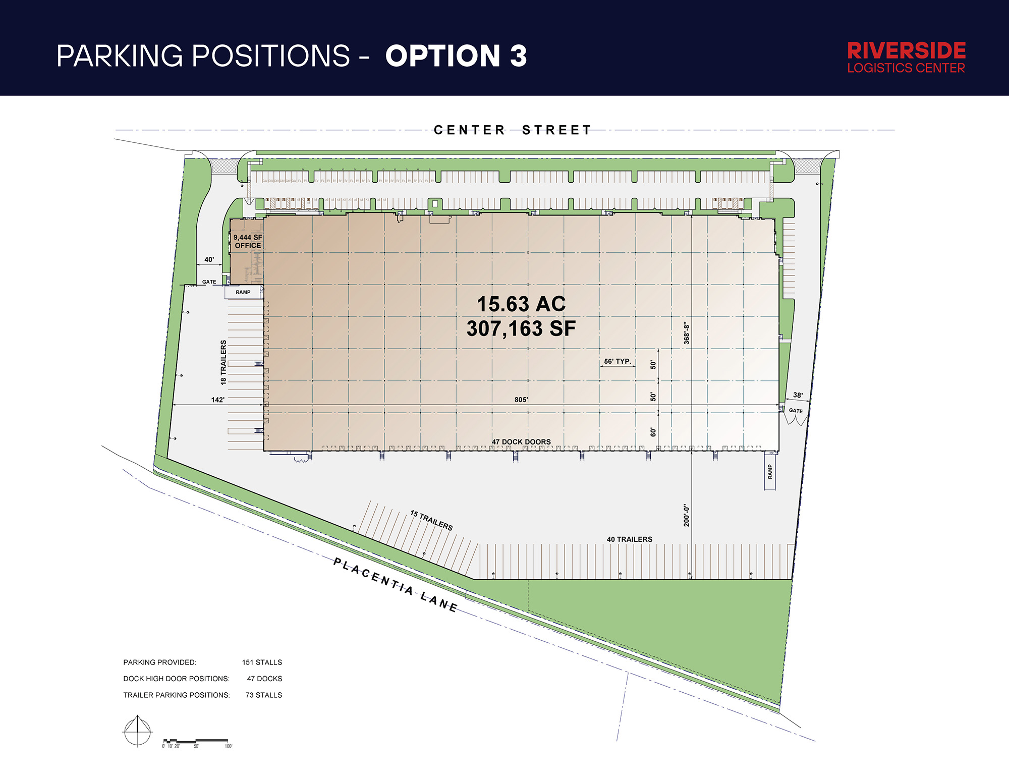 Riverside Logistics Center Parking Positions Option 3